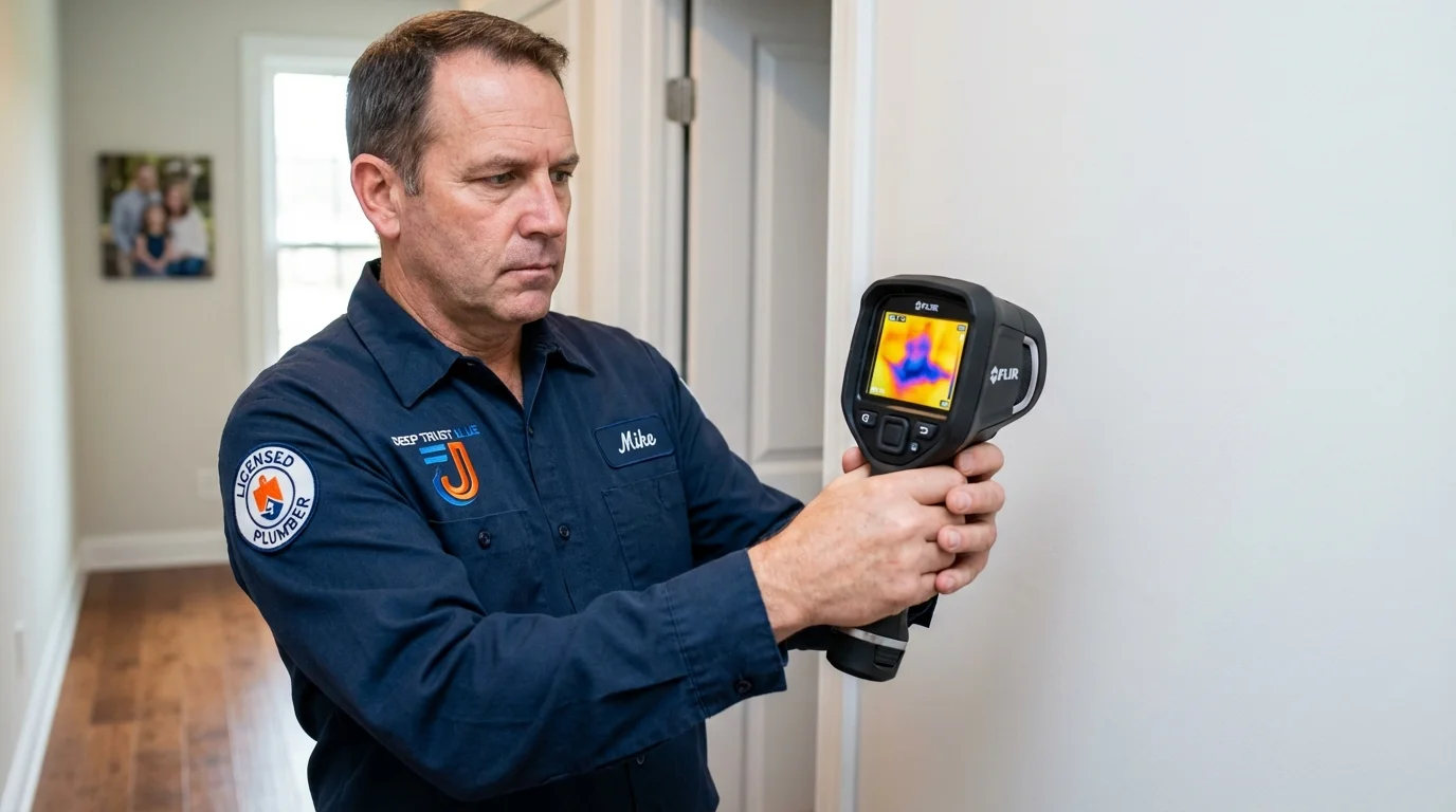 Thermal imaging leak detection by Johns Plumbing LLC in New Lisbon